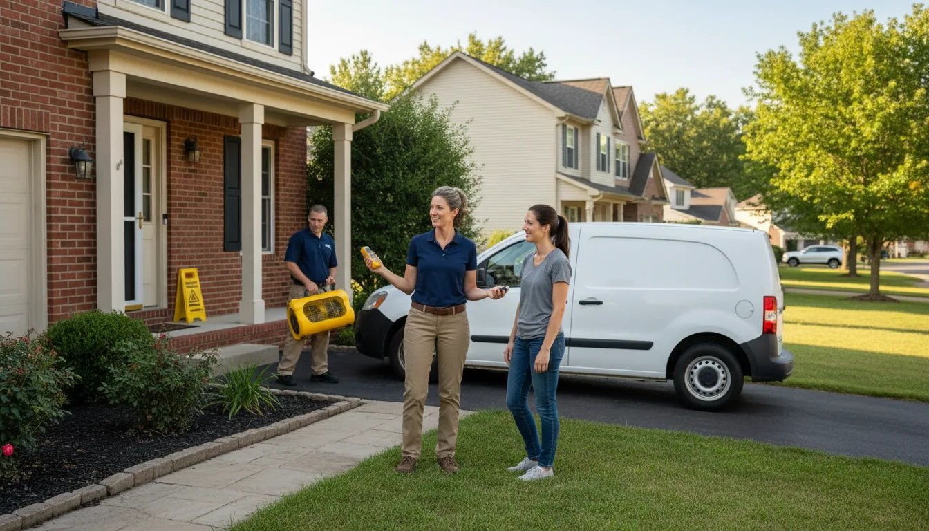 Residential water damage restoration in Wyanet, IL